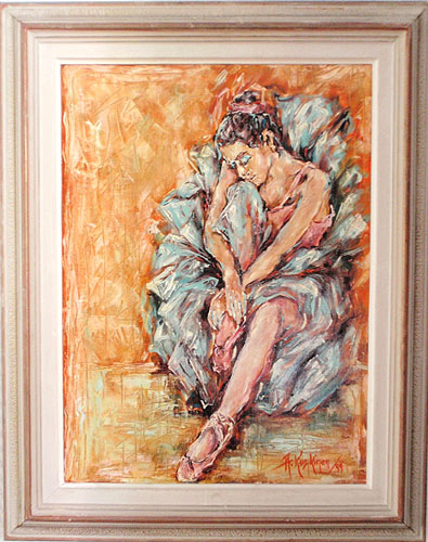 Arja Krossbeckin öljyvärimaalaus